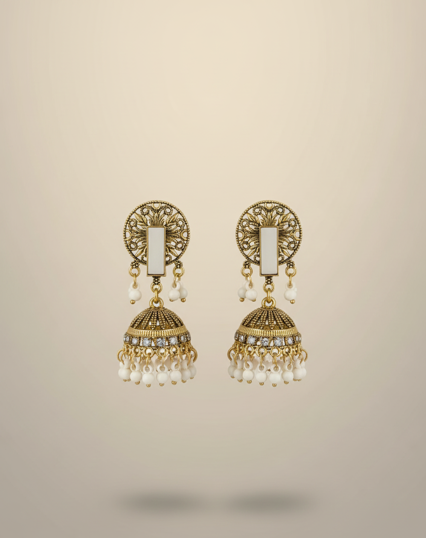 Elegant Premium Air Ring Earrings for Women – Luxury Party & Wedding Jewelry