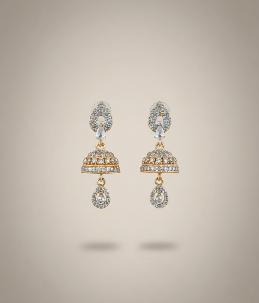 Elegant Premium Air Ring Earrings for Women – Luxury Party & Wedding Jewelry