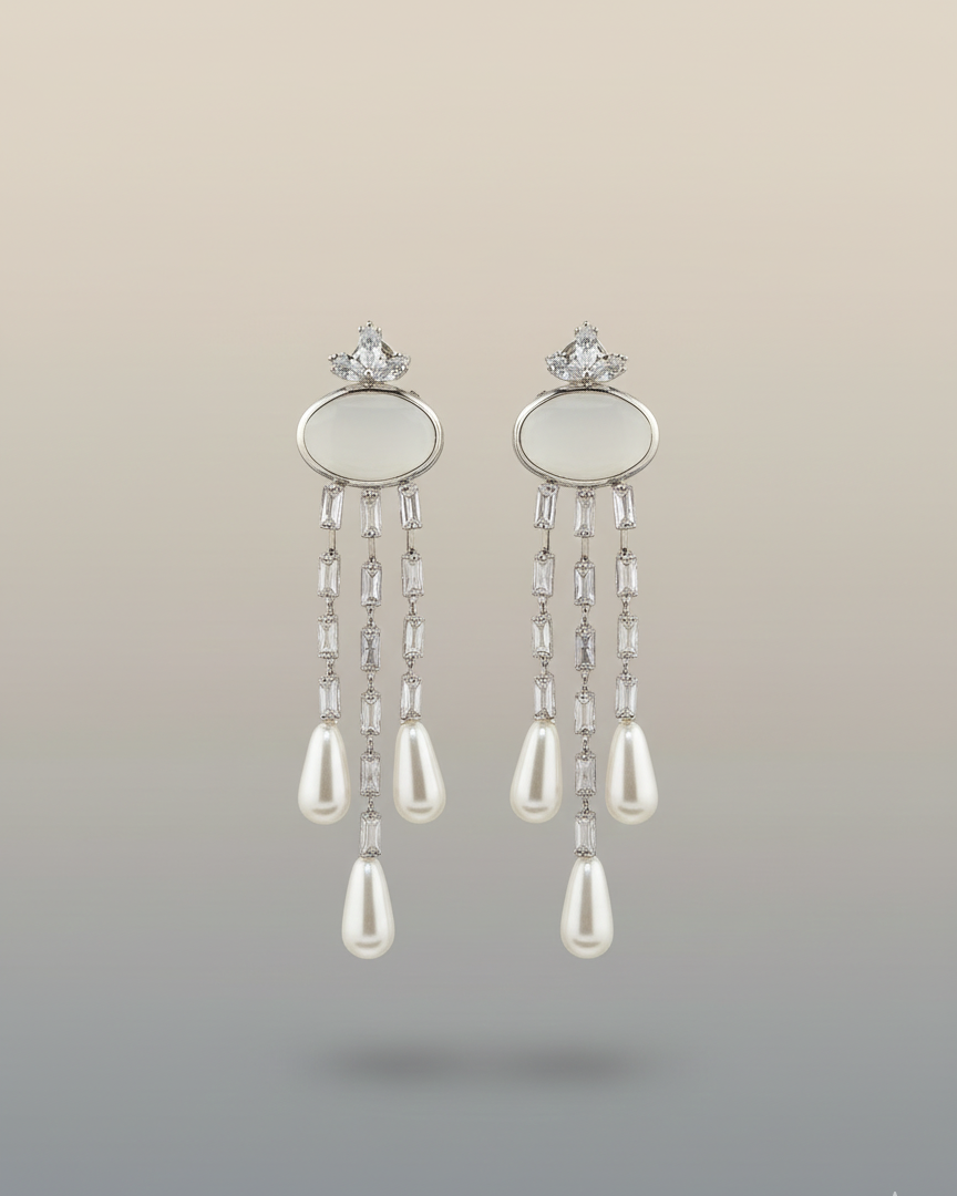 Elegant Premium Air Ring Earrings for Women – Luxury Party & Wedding Jewelry