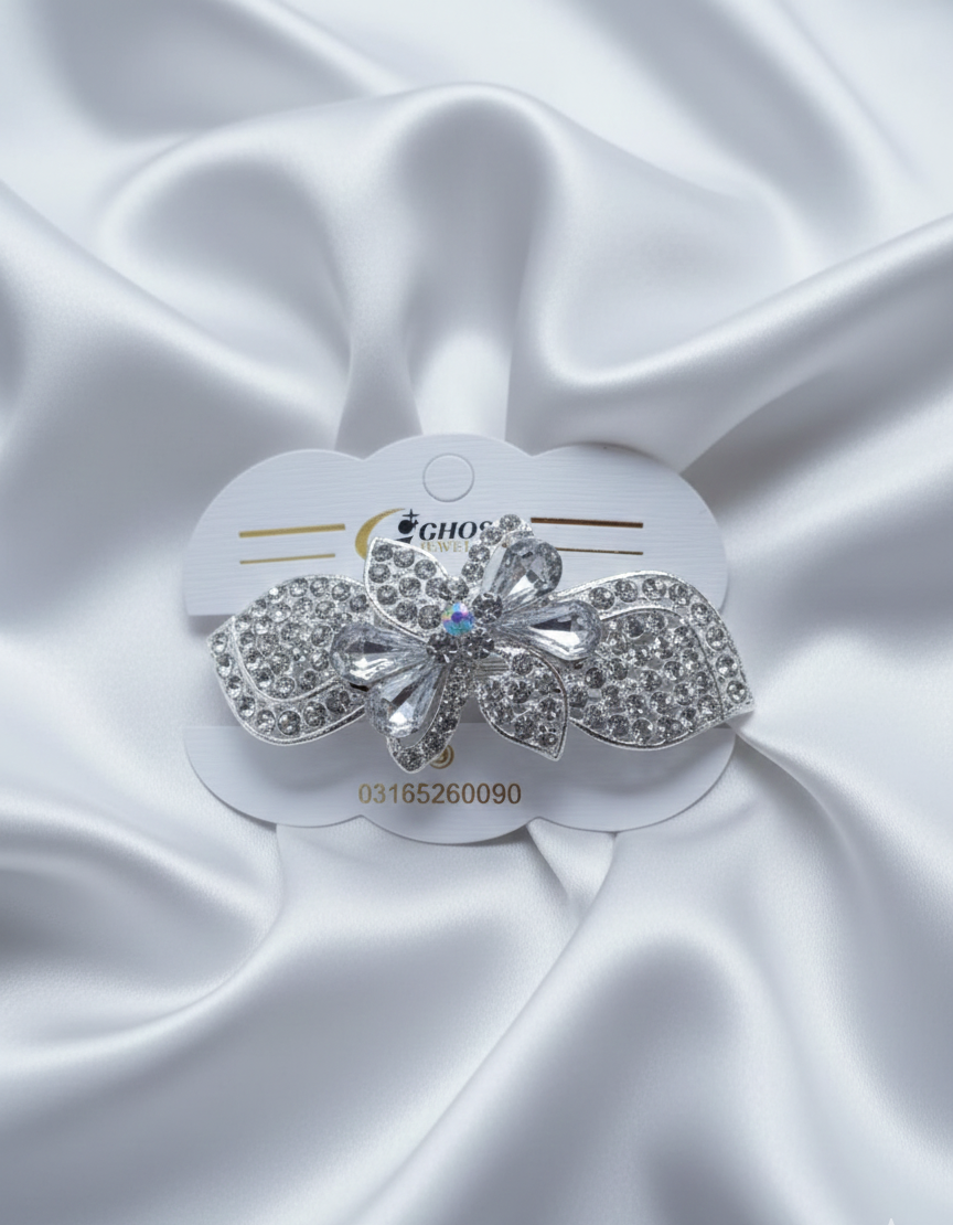 Elegant Crystal Hair Barrette for Women & Girls