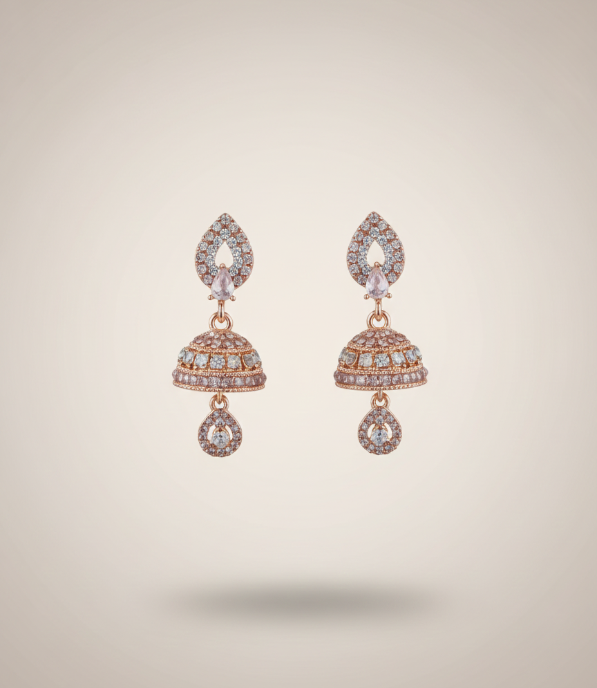 Elegant Premium Air Ring Earrings for Women – Luxury Party & Wedding Jewelry