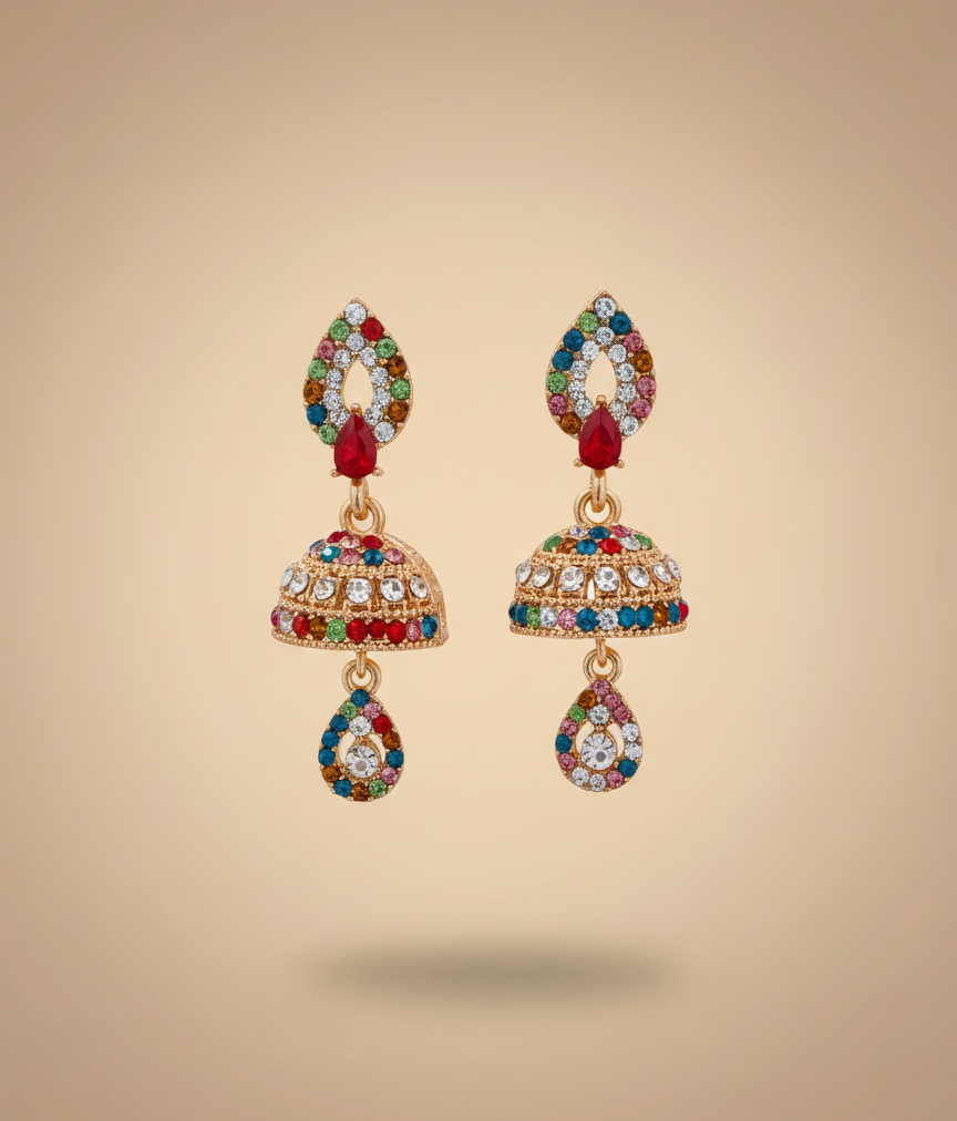 Elegant Premium Air Ring Earrings for Women – Luxury Party & Wedding Jewelry