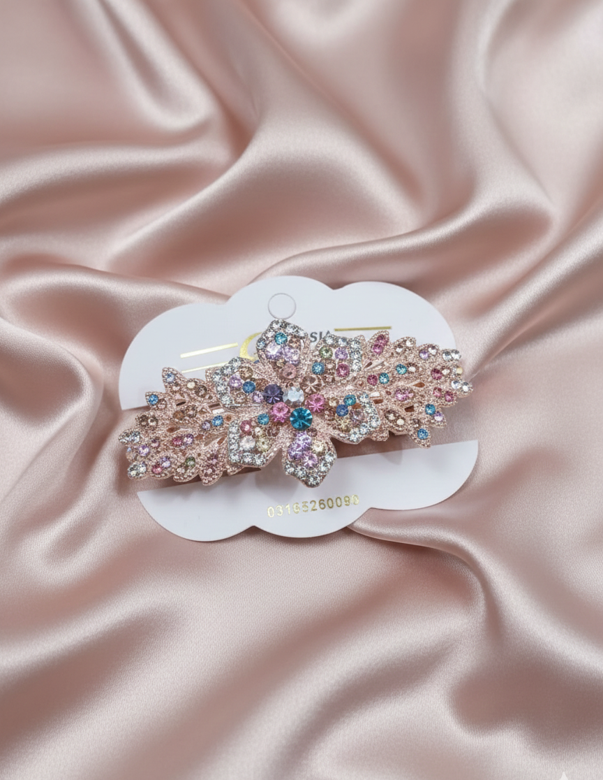Elegant Crystal Hair Barrette for Women & Girls