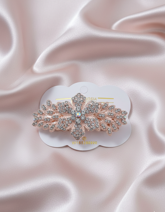 Elegant Crystal Hair Barrette for Women & Girls