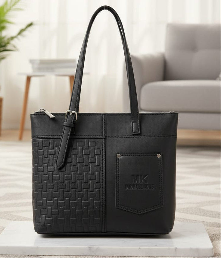 Michael Louis Black Tote Bag – Modern Elegance Redefined