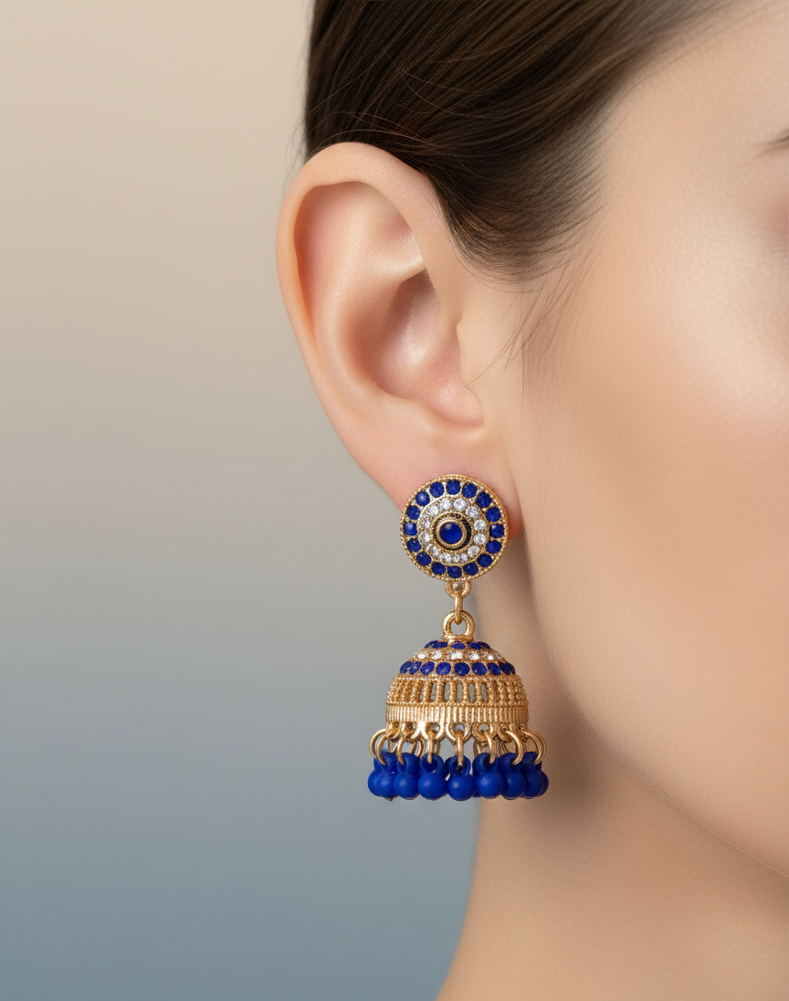 Elegant Premium Air Ring Earrings for Women – Luxury Party & Wedding Jewelry