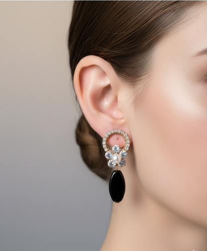 Elegant Premium Air Ring Earrings for Women – Luxury Party & Wedding Jewelry
