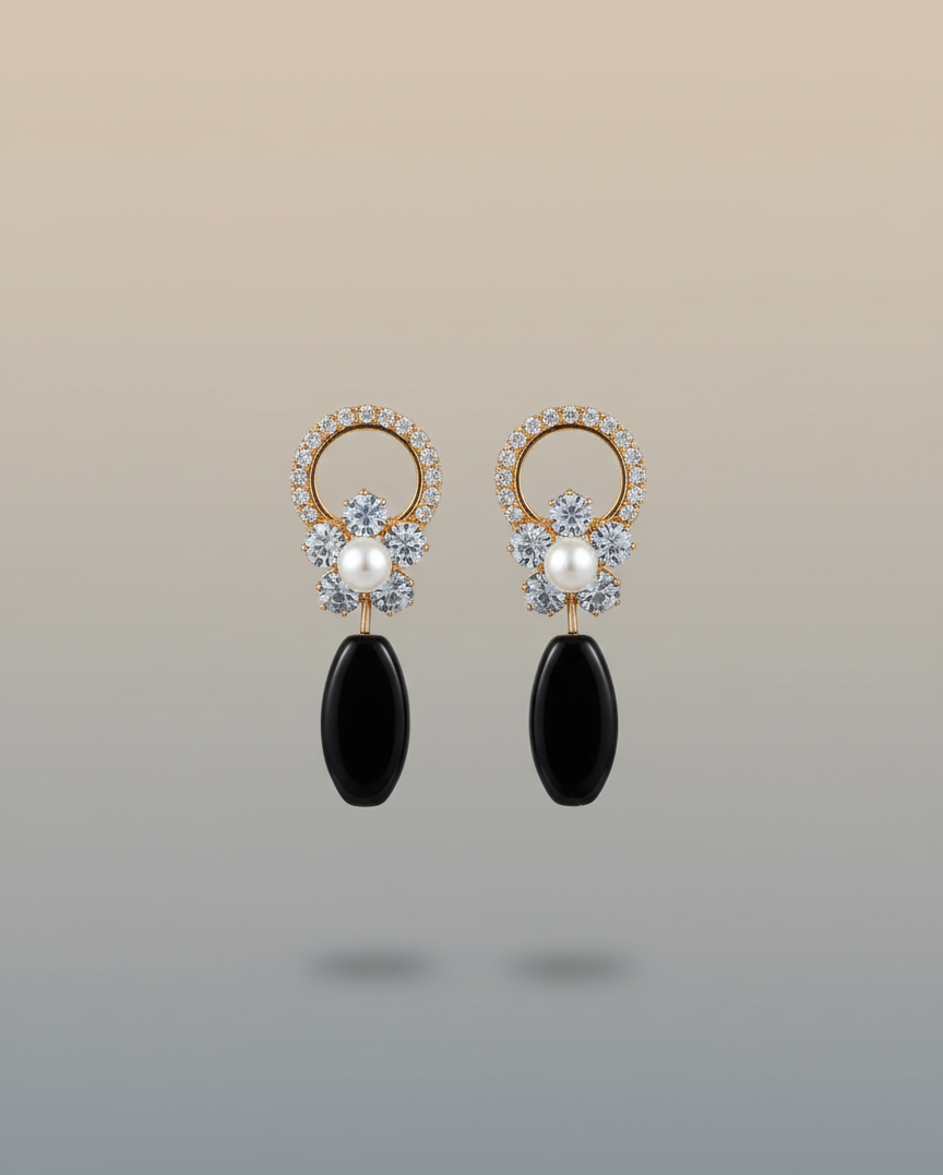Elegant Premium Air Ring Earrings for Women – Luxury Party & Wedding Jewelry