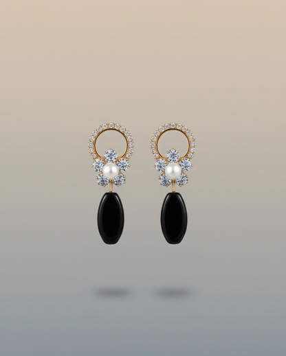 Elegant Premium Air Ring Earrings for Women – Luxury Party & Wedding Jewelry
