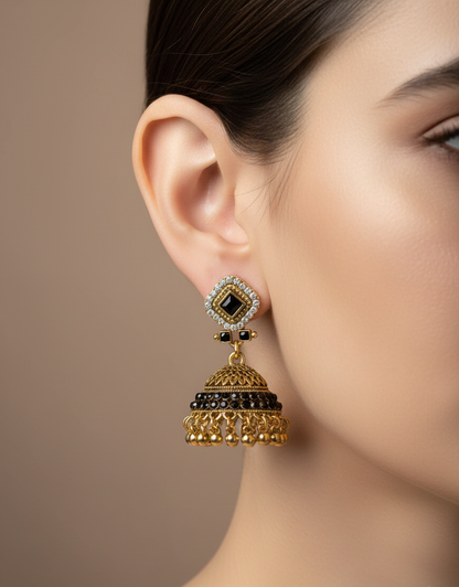 Elegant Premium Air Ring Earrings for Women – Luxury Party & Wedding Jewelry