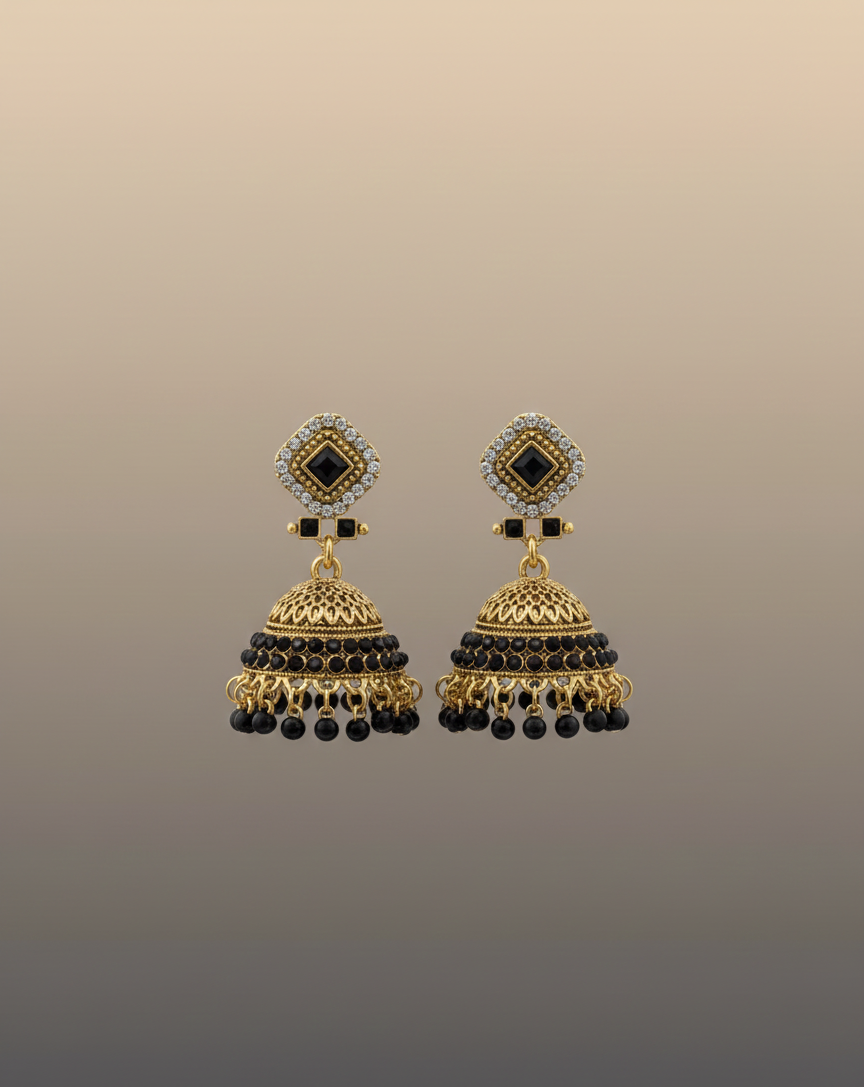 Elegant Premium Air Ring Earrings for Women – Luxury Party & Wedding Jewelry