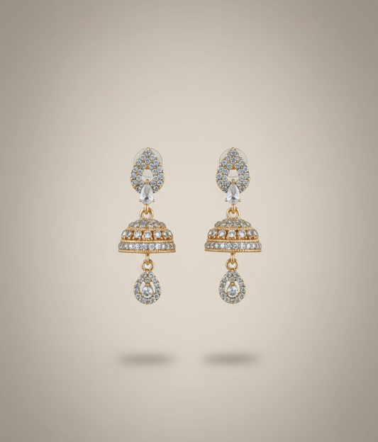 Elegant Premium Air Ring Earrings for Women – Luxury Party & Wedding Jewelry