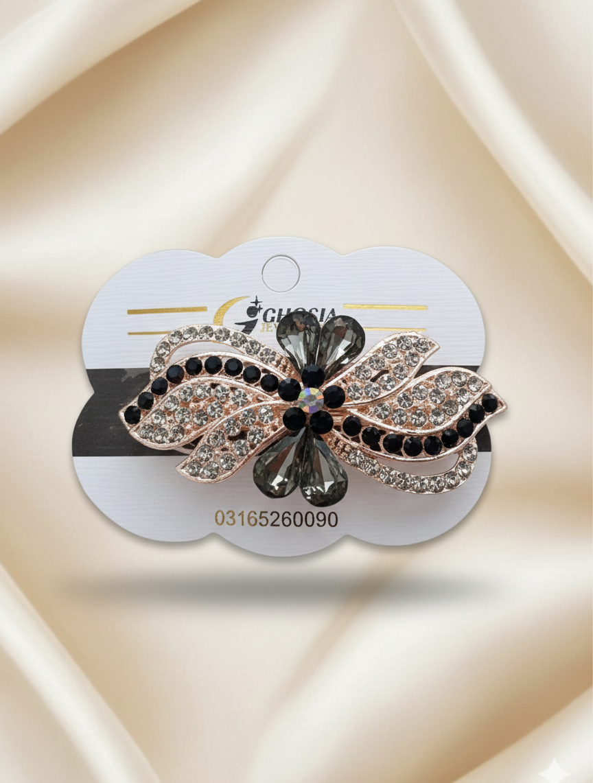 Elegant Crystal Hair Barrette for Women & Girls