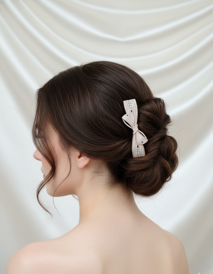 Elegant Crystal Hair Barrette for Women & Girls