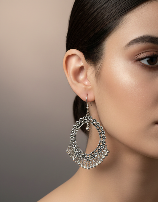 Elegant Premium Air Ring Earrings for Women – Luxury Party & Wedding Jewelry