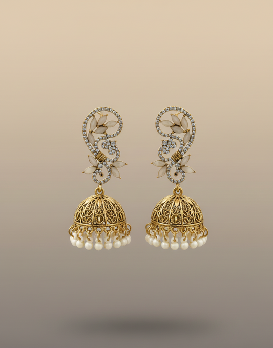 Elegant Premium Air Ring Earrings for Women – Luxury Party & Wedding Jewelry