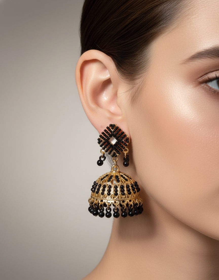 Elegant Premium Air Ring Earrings for Women – Luxury Party & Wedding Jewelry