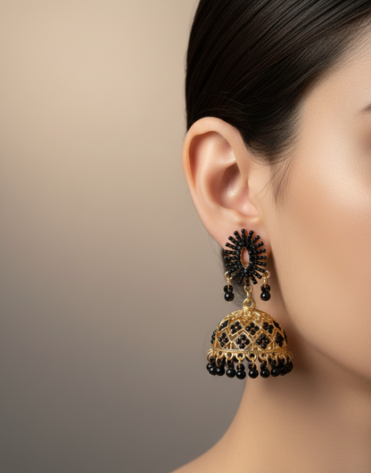 Elegant Premium Air Ring Earrings for Women – Luxury Party & Wedding Jewelry