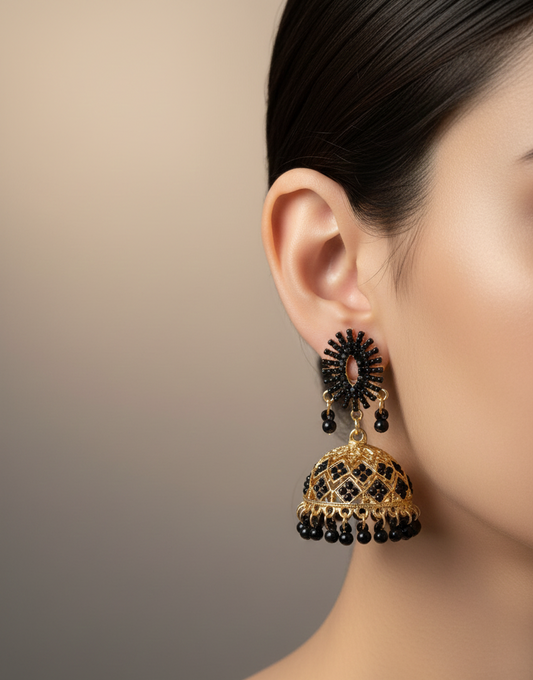 Elegant Premium Air Ring Earrings for Women – Luxury Party & Wedding Jewelry