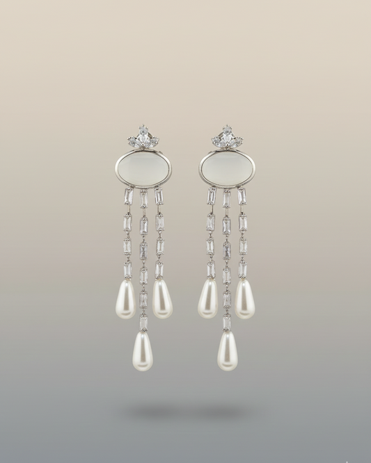 Elegant Premium Air Ring Earrings for Women – Luxury Party & Wedding Jewelry