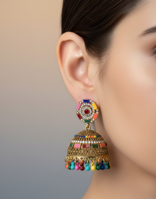 Elegant Premium Air Ring Earrings for Women – Luxury Party & Wedding Jewelry