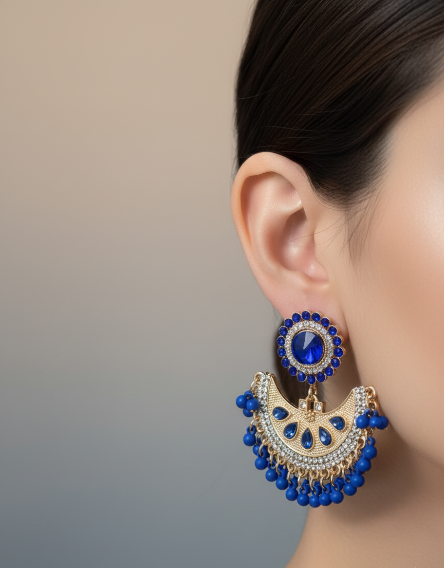 Elegant Premium Air Ring Earrings for Women – Luxury Party & Wedding Jewelry