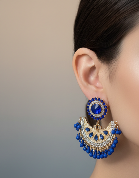 Elegant Premium Air Ring Earrings for Women – Luxury Party & Wedding Jewelry