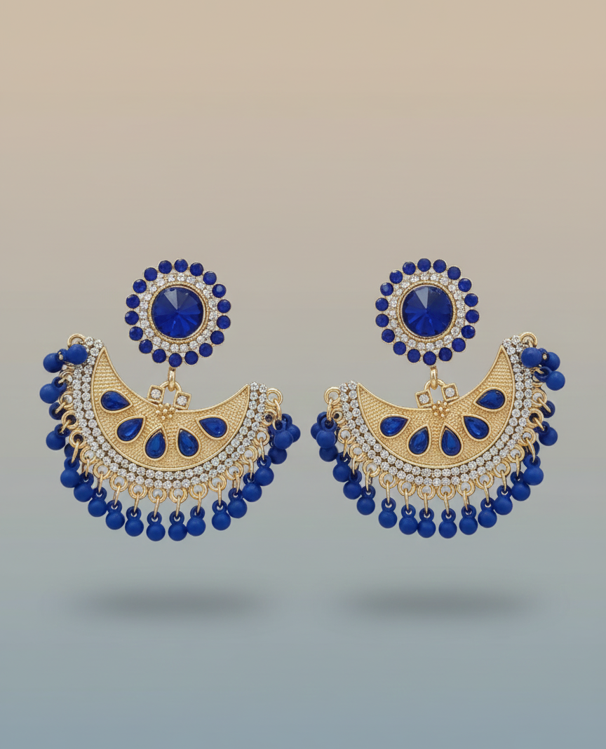 Elegant Premium Air Ring Earrings for Women – Luxury Party & Wedding Jewelry