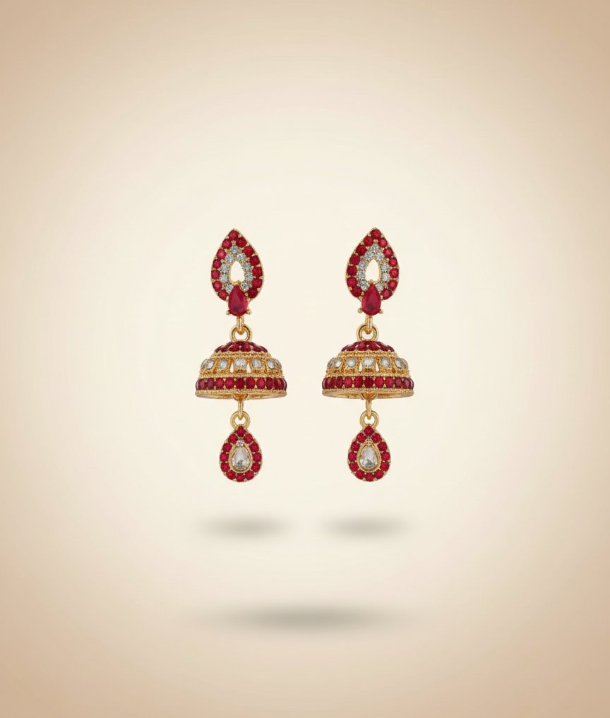 Elegant Premium Air Ring Earrings for Women – Luxury Party & Wedding Jewelry