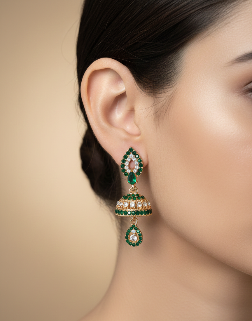 Elegant Premium Air Ring Earrings for Women – Luxury Party & Wedding Jewelry