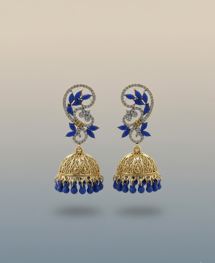 Elegant Premium Air Ring Earrings for Women – Luxury Party & Wedding Jewelry