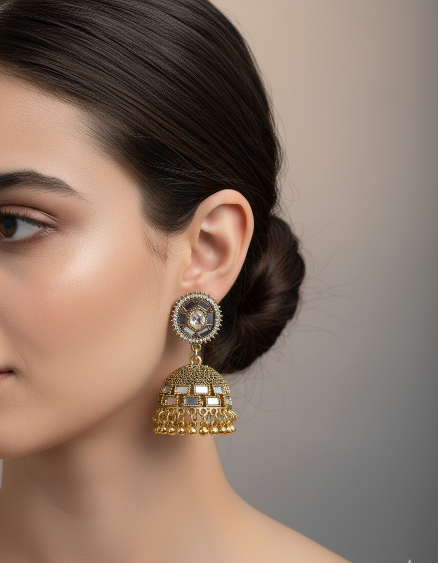 Elegant Premium Air Ring Earrings for Women – Luxury Party & Wedding Jewelry