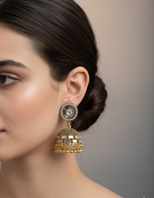 Elegant Premium Air Ring Earrings for Women – Luxury Party & Wedding Jewelry