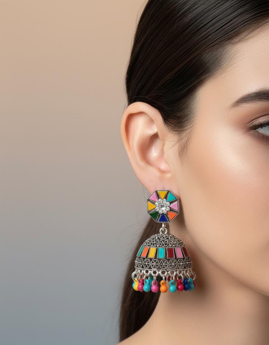 Elegant Premium Air Ring Earrings for Women – Luxury Party & Wedding Jewelry