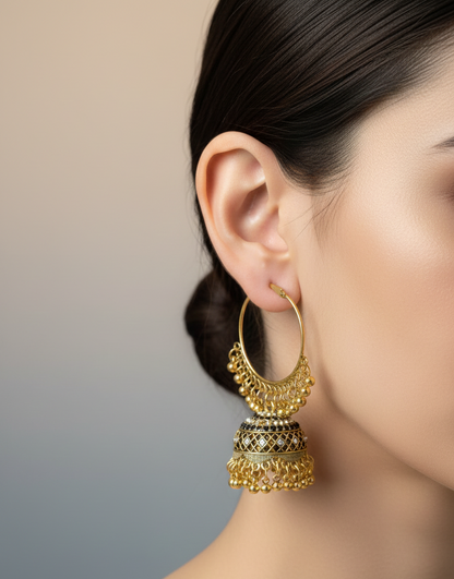 Elegant Premium Air Ring Earrings for Women – Luxury Party & Wedding Jewelry