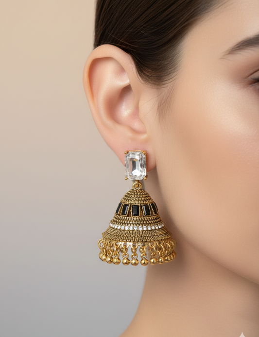 Elegant Premium Air Ring Earrings for Women – Luxury Party & Wedding Jewelry