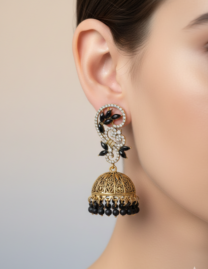 Elegant Premium Air Ring Earrings for Women – Luxury Party & Wedding Jewelry