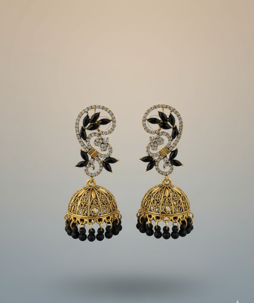 Elegant Premium Air Ring Earrings for Women – Luxury Party & Wedding Jewelry