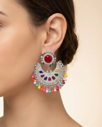 Elegant Premium Air Ring Earrings for Women – Luxury Party & Wedding Jewelry