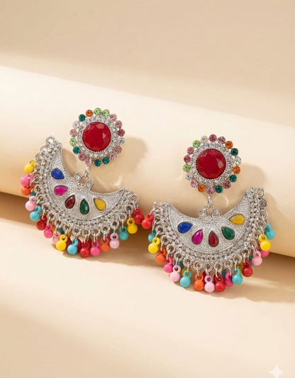 Elegant Premium Air Ring Earrings for Women – Luxury Party & Wedding Jewelry