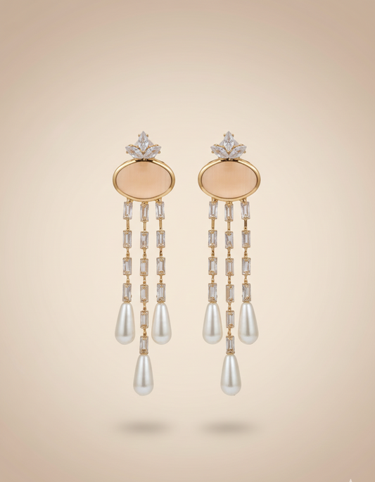 Elegant Premium Air Ring Earrings for Women – Luxury Party & Wedding Jewelry