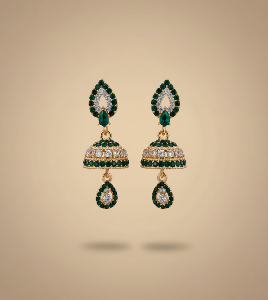 Elegant Premium Air Ring Earrings for Women – Luxury Party & Wedding Jewelry