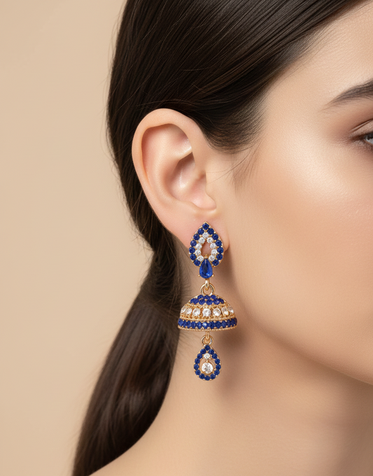 Elegant Premium Air Ring Earrings for Women – Luxury Party & Wedding Jewelry