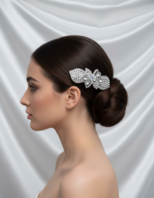Elegant Crystal Hair Barrette for Women & Girls