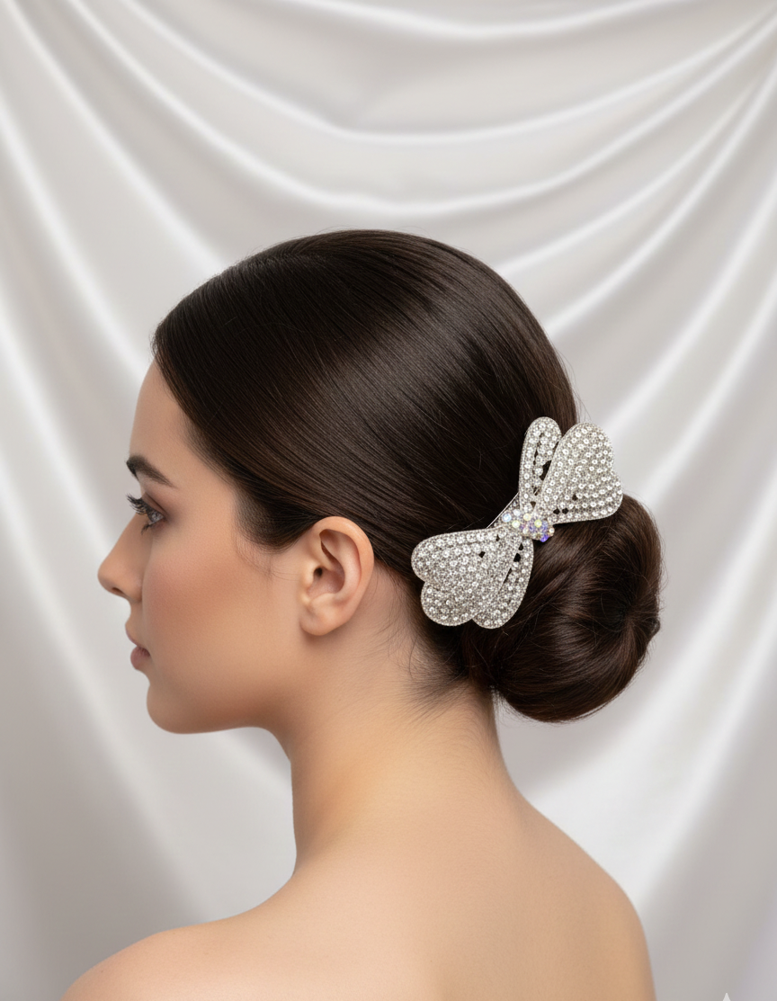 Elegant Crystal Hair Barrette for Women & Girls