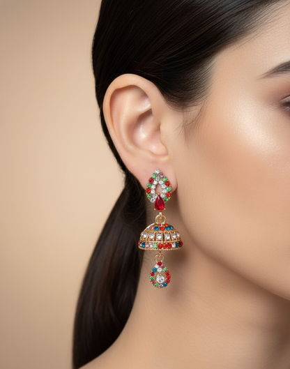 Elegant Premium Air Ring Earrings for Women – Luxury Party & Wedding Jewelry