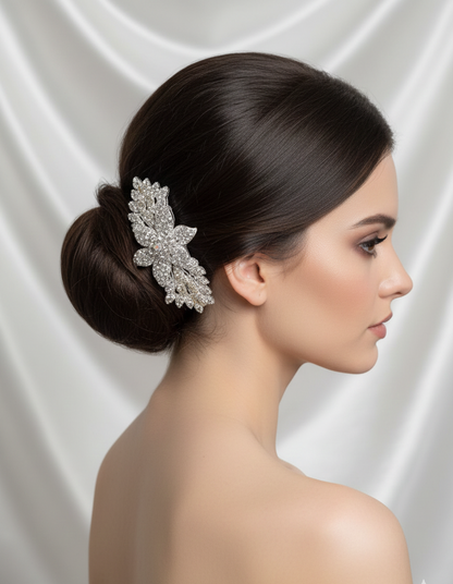 Elegant Crystal Hair Barrette for Women & Girls