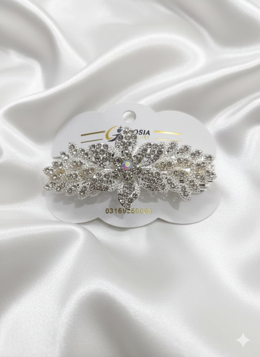 Elegant Crystal Hair Barrette for Women & Girls