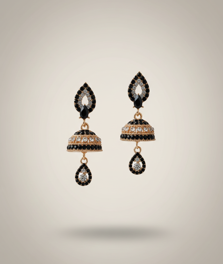 Elegant Premium Air Ring Earrings for Women – Luxury Party & Wedding Jewelry