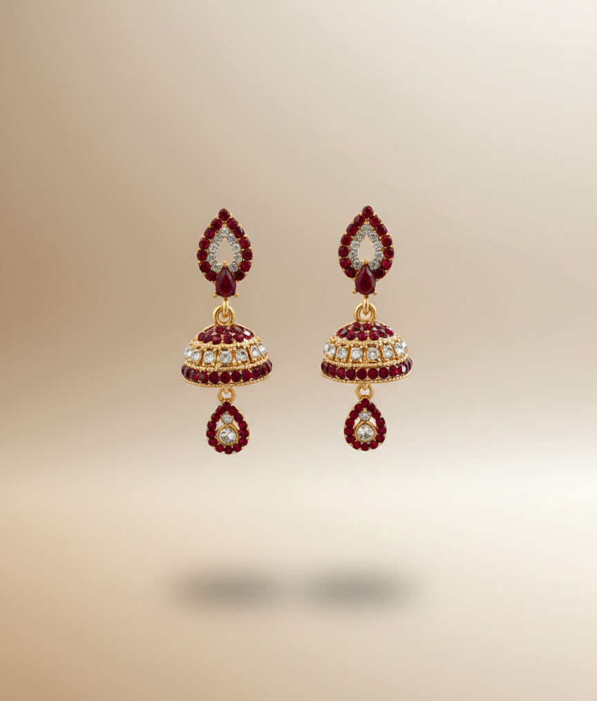 Elegant Premium Air Ring Earrings for Women – Luxury Party & Wedding Jewelry